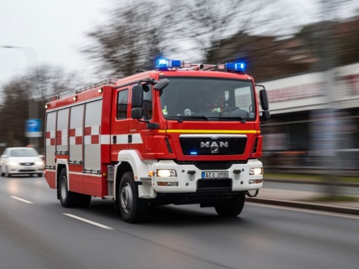 Pożar samochodu w Cedrach Małych: strażacy błyskawicznie opanowali sytuację