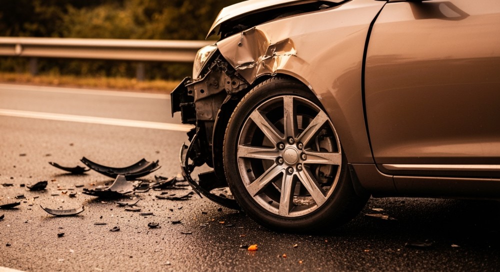 Wypadek na S7: dachowanie Toyoty wstrzymało ruch w stronę Gdańska