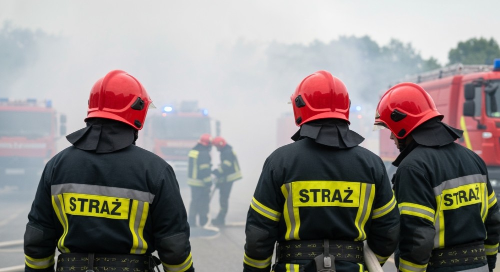 Policjanci z Kolbud uratowali rodzinę przed pożarem elektrycznej baterii