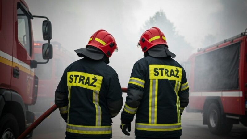 Symulacja pożaru w Urzędzie Gminy Trąbki Wielkie – jedna osoba poszkodowana!