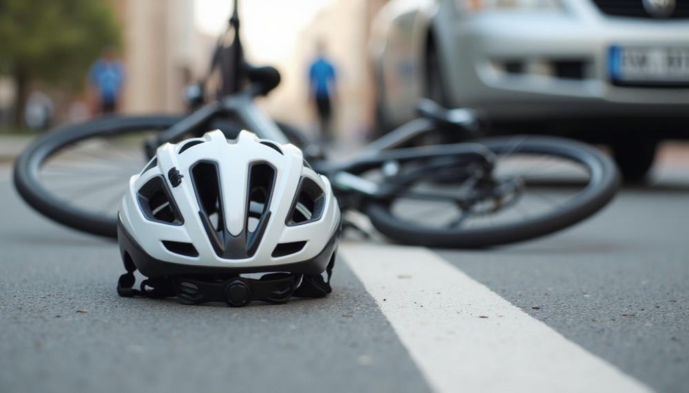 Czołowe zderzenie dwóch rowerzystów w Skowarczu